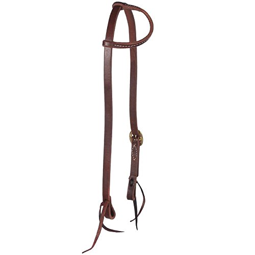 NRS Medium Oiled Slide Ear Headstall w/Single Buckle