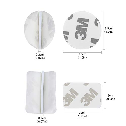 100 PCS 3M Adhesive Replacement Kit Double-Sided Foam Tape High Bond Dots Conformable Acrylic Glue Strong Pad Mounting Adhesion for Wall Surface Balloon Christmas Leather Rubber Mirror Face, White