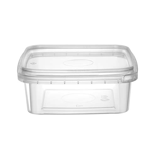 8oz. Square Clear Deli Containers with Lids Stackable, TamperProof