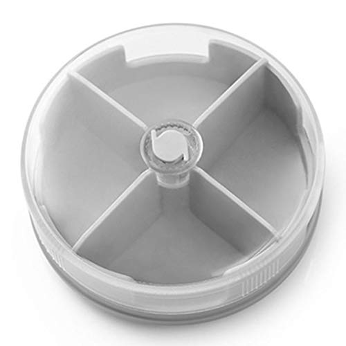 Fan-Ling 2019 Newest Portable Multi-Divided Transparent Mini Pill Box Sealed Dustproof Storage Box,4 Slot Medicine Tablet Dispenser,Creative Medicine Seal Organiser