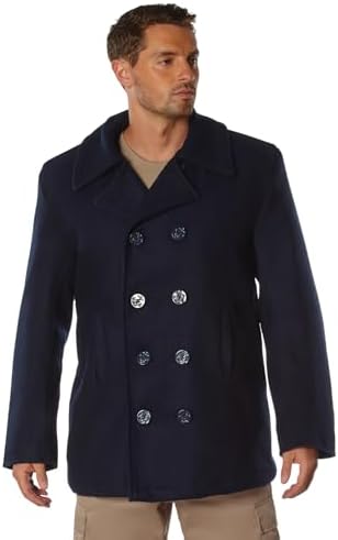 Amazon.com: Rothco Navy Blue Wool Peacoat Large: Military Coats