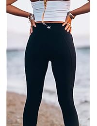 Pantalones de yoga Mio para dama, bolsillos laterales, cintura alta, leggings con control de barriga