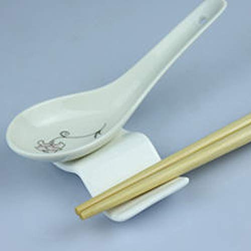 Ceramic Chopsticks Rest Rack Set of 6pcs,Chinese Style Dinner Spoon Stand Knife Fork Holder Porcelain Chopsticks Stand - Thumbnail 2