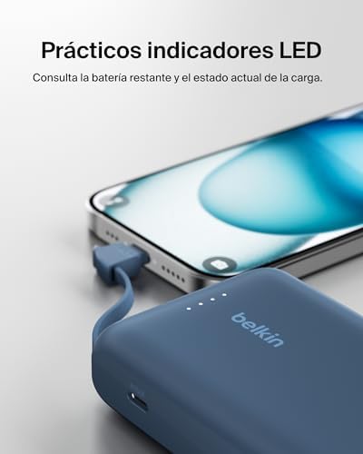 BoostCharge 10000 mAh Bateria Externa com Cabo USB-C - Azul