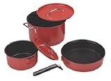 Coleman 2000016422 Cookware Set, Red, 6-Pc.