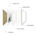 Golden State Art, 16X20 Picture Frame with Mat for 11X14 - High Definition Glass Wall Mounting Horizontal Vertical Display (White, 1 Pack)