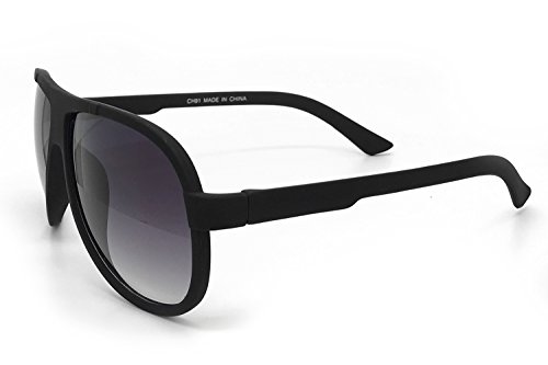 O2 Eyewear CH91 Matte Finish Tinted Aviator Vintage Retro Flat Top (Matte Finish, MATTE BLACK)