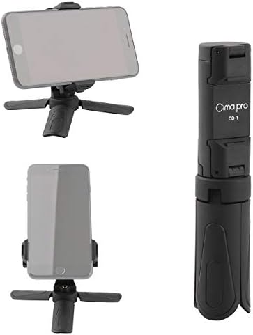 AFVO Foldable Phone Clamp Holder with Tripod Mount Compatible for iPhone Xs X 6 7 8 Plus Samsung Android Smartphones