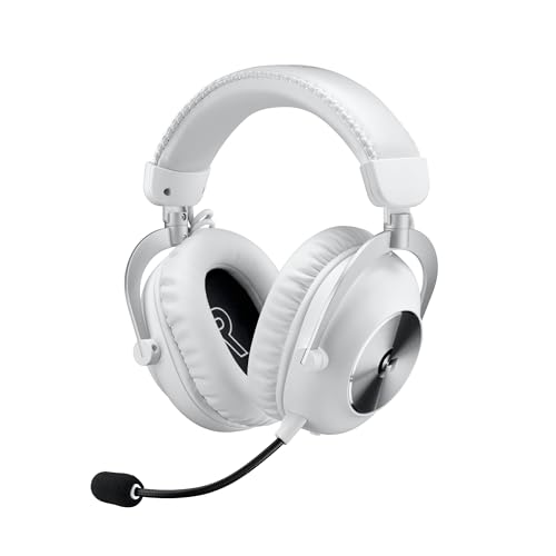 Logitech G PRO X2 Lightspeed Cuffie Gaming Wireless, Microfono a Braccio Rimovibile, Driver Grafene 50 mm, DTSHeadphone X2.0, Surround7.1, Bluetooth/USB/3.5 Aux, PC, PS5, PS4, Nintendo Switch, Bianco