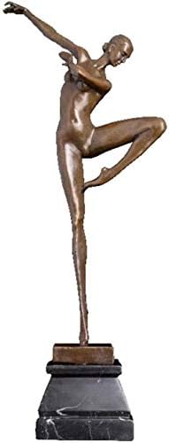 置物の動物像の装飾品抽象鋳造ブロンズレディガールダンスアート像の彫刻