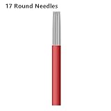 50PCS Permanent Makeup 17 Pin Microblading Round Needles Eyebrow Tattoo Needle Fog Manual Pen Machine