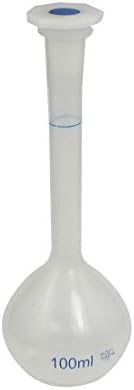 Yerger Plastic Laboratory Volumetric Flask Capacity Bottle with Cap 100ml