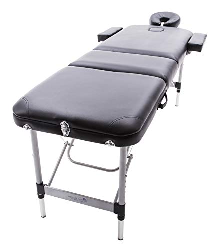 Massage Imperial Deluxe Lightweight Professional Richmond Aluminium 12Kg - Black 3-Section Portable Massage Table Couch… - Image 3