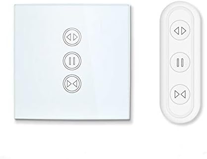 Smart Life EU WiFi Roller Shutter Curtain Switch for Electric Motorized Blinds with Remote Control Google Home Aelxa Echo Motorized Blinds (Color : Remote and Switch)