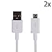 Samsung ECB-DU4EWE Micro USB 2.0 Charging Data Cable, 5 Feet - Bulk Packaging - 2 Pack