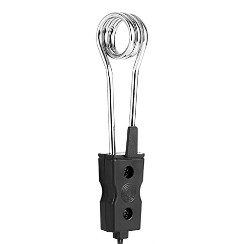 Immersion Heater, Mini Portable 120-140W Black Electric Car Boiled Water Immersion Heater for Heating Boiling Tea Coffee Drinking (12V)