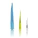 TOVOT 1500PCS Laboratory Universal Pipette Tips 3-Size Plastic Liquid Pipette Tips 10ul 200ul 1000ul (Yellow Blue Clear)
