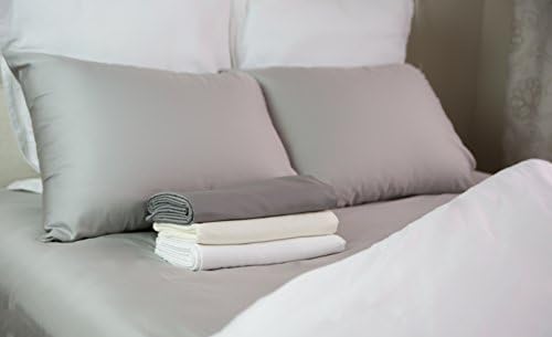 Two Pack Bamboo Pillowcase (Full/Queen Pillowcase, Cream)