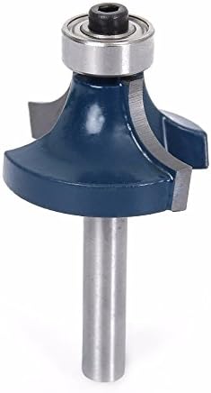 FORTOMORROW 1pc Blue 1/4" Shank 3/4" Radius Round Over Router Bit Woodworking Cutter Tool Wood Drilling Power Tools