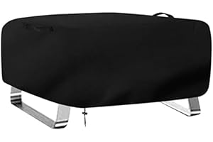Heavy Duty Waterproof Grill Cover for 3 Burner Tabletop Gas Grills Featuring Adjustable Drawstring and Buckle Strap to Shield