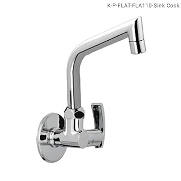 Pixess Flat Hard Chrome Finish Sink Cock Nose Quarter Turn Brass