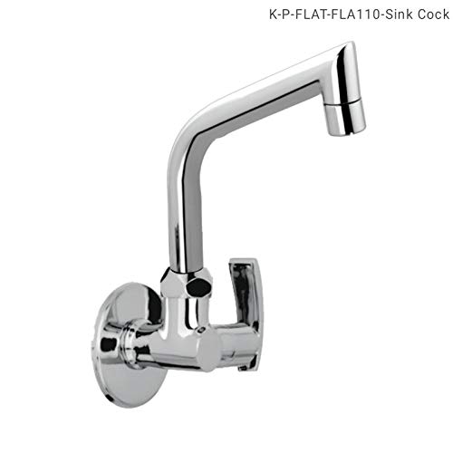 Pixess Flat Hard Chrome Finish Sink Cock Nose Quarter Turn Brass