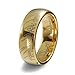 Gold Plated 18k Elvish Script Tungsten Carbide Unisex Laser-etched Wedding Ring Band- 7mm (10.5)
