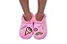 Snoozies Womens Cozy Groovy Applique Patches Non Skid Slipper Socks, Large, Pink