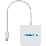 VicTsing Mini Display Port DP to DVI VGA HDMI TV AV HDTV Adapter cable 3 in1 for Mac Book, iMac, Mac Book Air, Mac Book Pro, and Mac mini-Square Shape