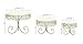 Deco 79 Metal Cake Stand, 12 by 10 by 7-Inch, Set of 3