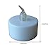 LANKER 24 Pack LED Tea Lights Candles, Flickering Blue Flameless Tealights, Long Lasting Battery Operated Fake Candles, Decoration for Halloween and Christmas (Blue - 24pcs)