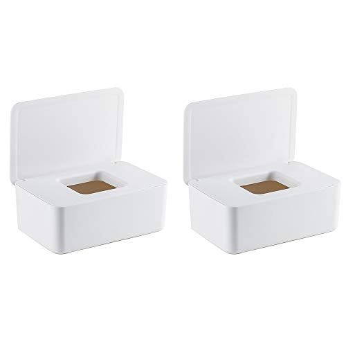 Pull Wet Wipes Dispenser Box with Moisture Seal Secure Lid, Baby Wipes Storage Box