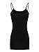 SATINIOR Women Cami Camisole Adjustable Spaghetti Strap Tank Top Basic Layering Long Tanks (XL Size, Black)