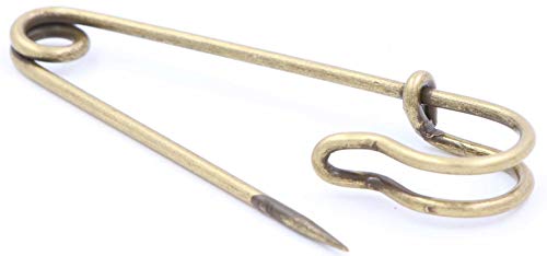 LeBeila Heavy Duty Safety Pins - Stainless Steel Safety Pins for Blankets/Skirts/Kilts/Crafts Metal Large 20pcs in Bulk (2.4 inch, Bronze) - Thumbnail 3