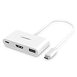 UGREEN USB-C to HDMI Adapter, USB Type-C HDMI Multi Adapter with USB C PD Charging Port and USB 3.0 for Macbook, Dell XPS 13, Lenovo Yoga 910, Galaxy S8, Macbook Pro 2016, Google Chromebook Pixel