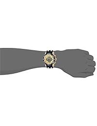 Invicta 23700 de los hombres Pro Diver Oro Dial Amarillo Correa Acero y poliuretano color negro Chrono Reloj de Buceo