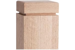 HOUSE OF FORGINGS Red Oak Square CAP-5000 - Top Cap for 5-1/2" Wood Newel Posts