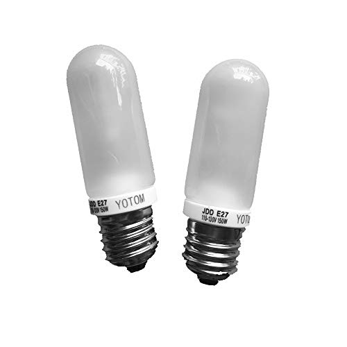 2X 150W Modeling Lamp Bulbs, 110V-130V Frosted Halogen Replacement Light Bulb for Photo Studio Strobe
