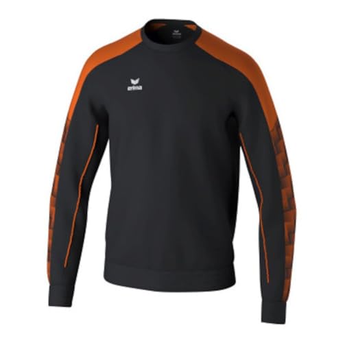 Erima Herren EVO Star Funktionelles Sweatshirt (1072421), schwarz/orange, S