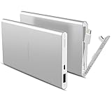 [Built-in Lightning Cable] MoKo 6000mAh Portable Power Bank, Ultra Slim Compact External Battery Pack Charger with Apple MFi Certified Lightning Connector, for iPhone 7, SE, 6S Plus, Pixel XL, SILVER