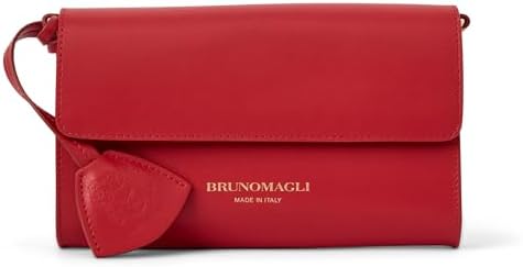 Prada Vitello Move Rubino Red Leather Crossbody Wallet Handbag