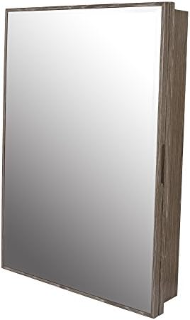 23" Zuri Transitional Solid Wood Framed Medicine Cabinet in Aged Oak - 617223-E34