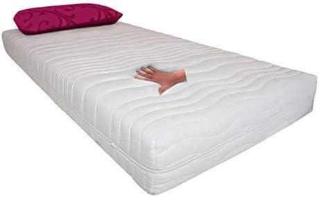 supply24 7 Zones Gel Mattress/Gel Foam Mattress Relax Height 25 cm,8 cm Gel Density Rg 85 + 7 Zones Cold Foam/Sleep like in Waterbed/Alternative 90/100/ 140/160/180 x 200 CM - 90 x 200 cm