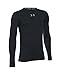 Under Armour Boys' HeatGear Armour Long-Sleeve Fitted T-Shirt , Black (001)/Steel , Youth Small