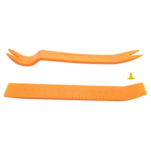 Click Here to See More Images ZYHW 2 in 1 Orange Car Stereo Audio Trim Removal Kit Tools Pry Dash Remover