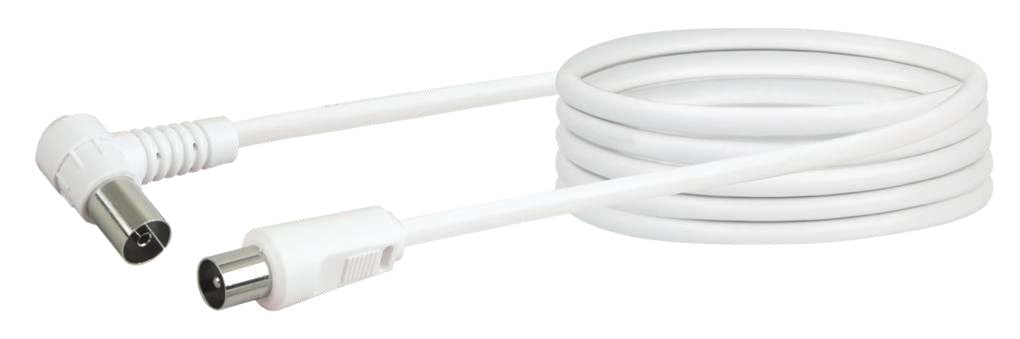 Schwaiger KVKW30 532 Angled Antenna Cable 75db, 3 metres, white)