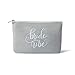 Samantha Margaret - Bride & Bride Tribe Canvas Makeup & Toiletry Bags for Bachelorette Parties, Weddings, Bridesmaid Gifts, Bridal Shower - 11 Piece Set (Grey)