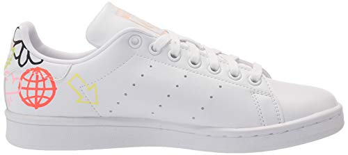 adidas Originals womens Stan Smith Sneaker, White/Halo Ivory/White, 6 US | Pricepulse