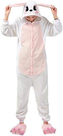 Yamer Fashion Teens Rabbit Cosplay Costume Warm Christmas Pajama Fleece Onesie