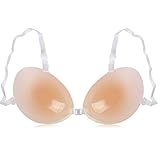 Aibrou Self Adhesive Silicone Invisible Push-up Bra With Adjustable Clear Straps